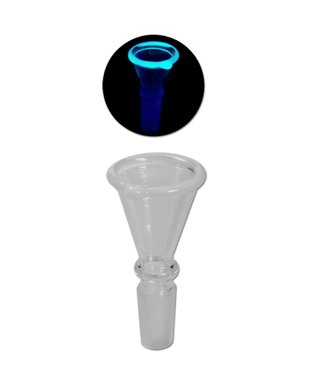 Black Leaf® Glaskopf für deine Bong – Glow in the Dark Effekt, leuchtet im Dunkeln. 