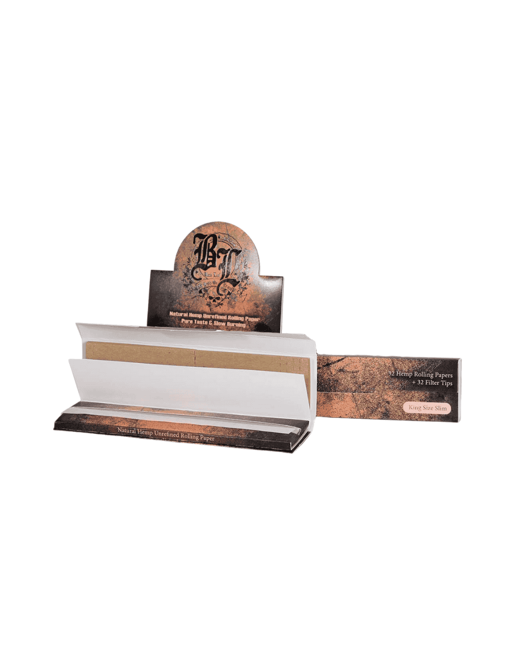 Black Leaf® Hanf Longpapers – Chlorfrei & Ungebleicht | King Size Slim