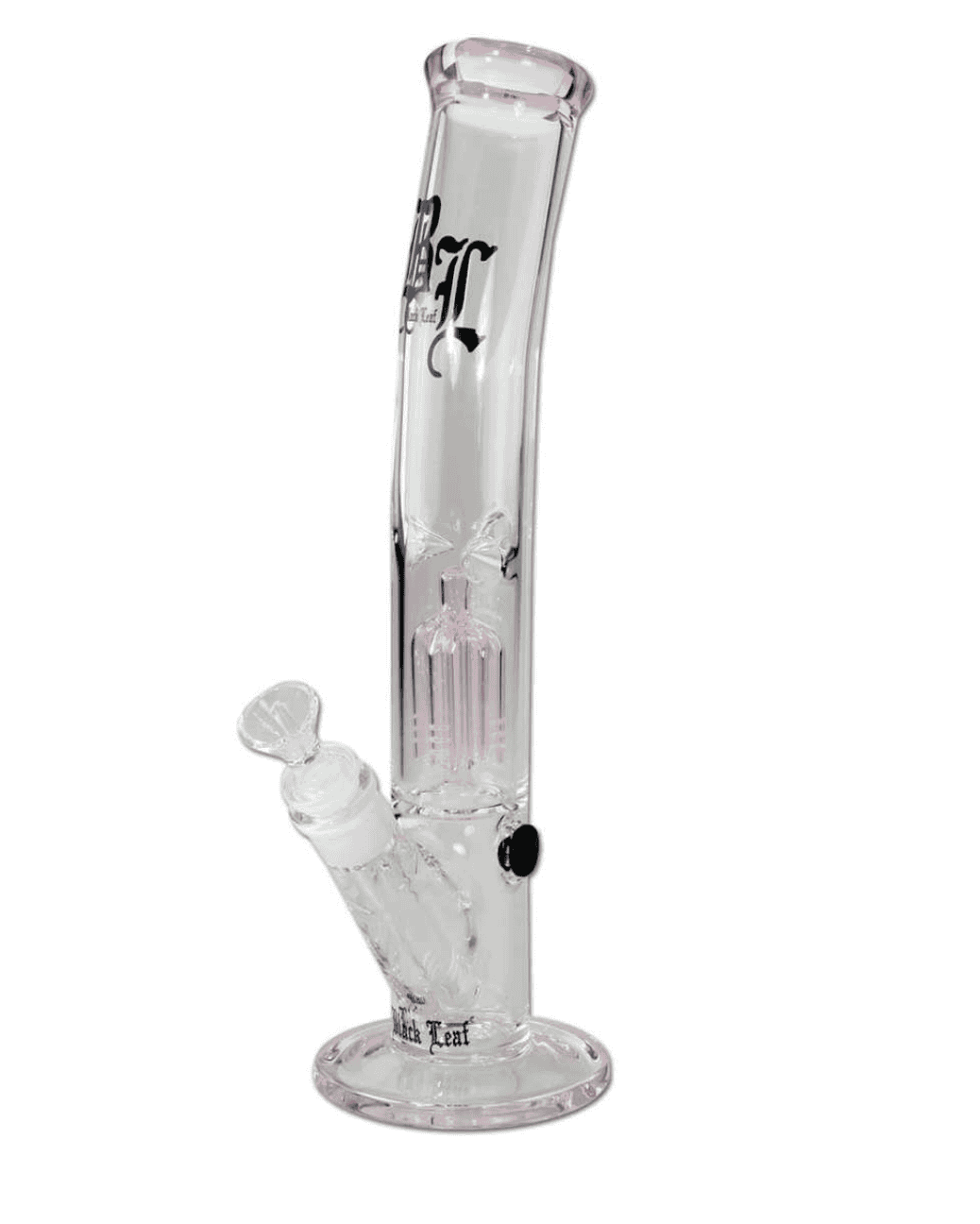 Nahaufnahme des 4-Arm Perkolators der Black Leaf Icebong, der für optimale Filterung sorgt.