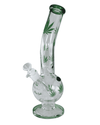 Detailansicht des Black Leaf Logos auf der Icebong gebogen GREEN LEAVES