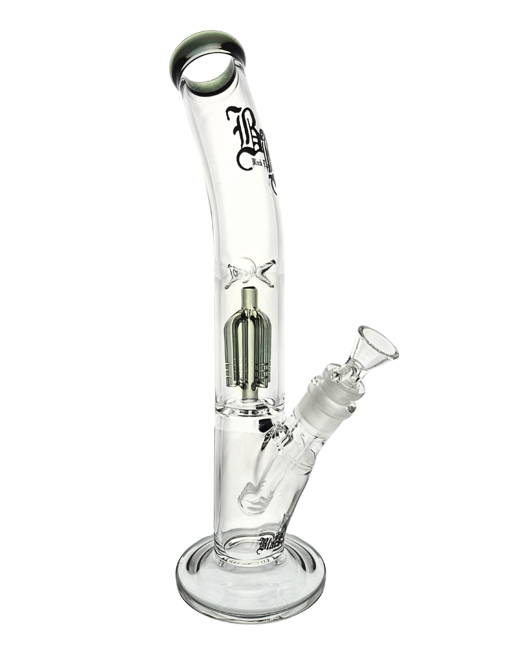 Gesamtansicht der Black Leaf Icebong mit 4-Arm Perkolator in grau