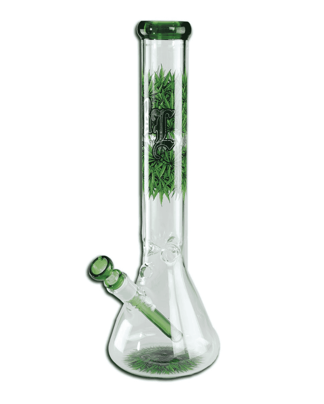 Icebong mit Hanfdesign aus 5mm Borosilikatglas von Black Leaf
