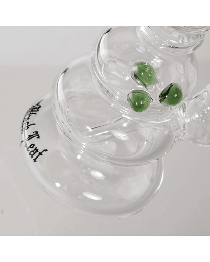 Seitenansicht des Black Leaf Mini-Bubblers mit 53/16mm Durchmesser und NS 14 Anschluss