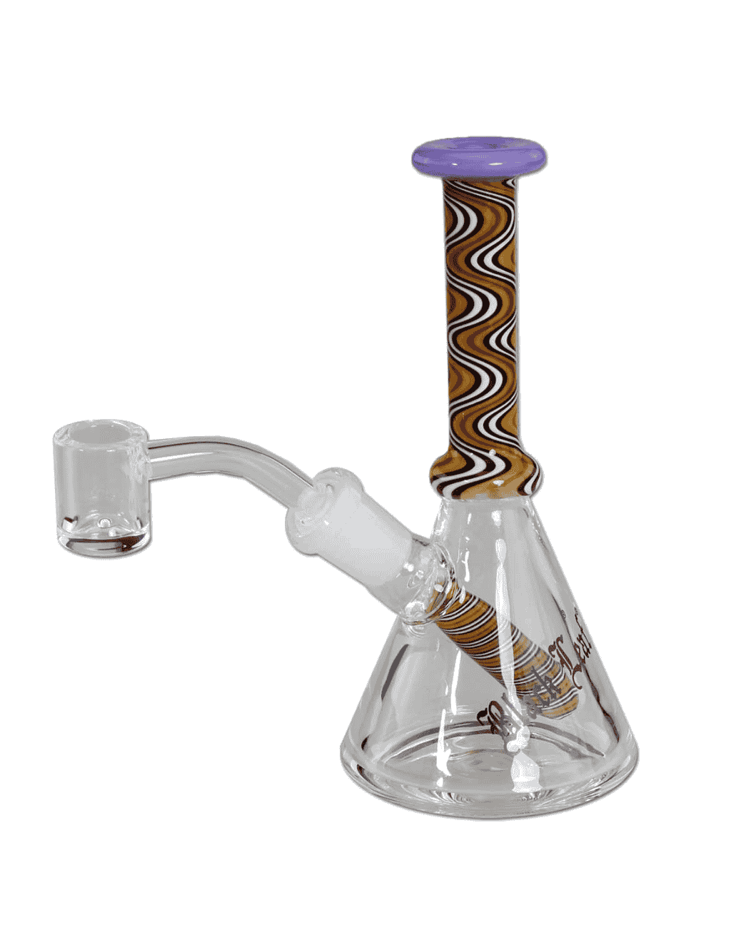 Black Leaf Ölbong/Dab Rig mit auffälligem orangefarbenem Design aus Borosilikatglas