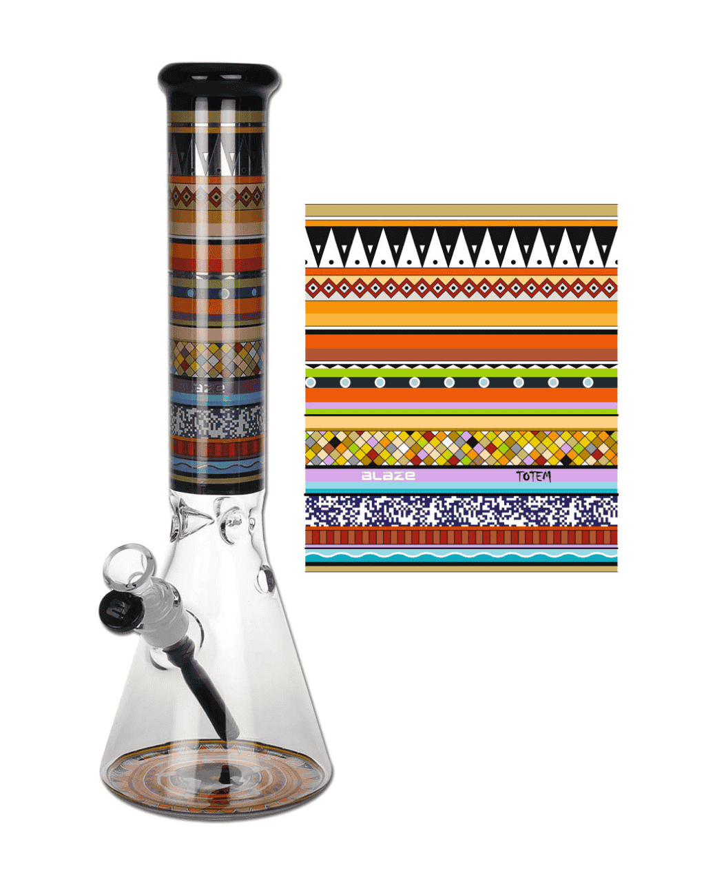 Handgemachte Icebong mit Totem-Motiv und Icekammer