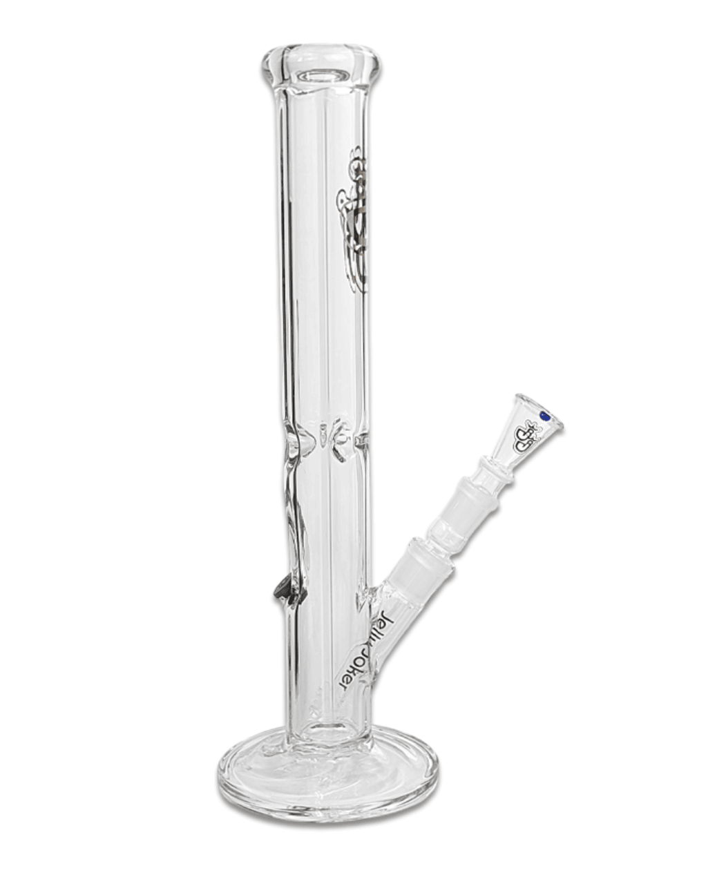 Detailaufnahme des kunstvoll gedrehten Fußes der Bong Grace, der für eine außergewöhnliche Optik sorgt.