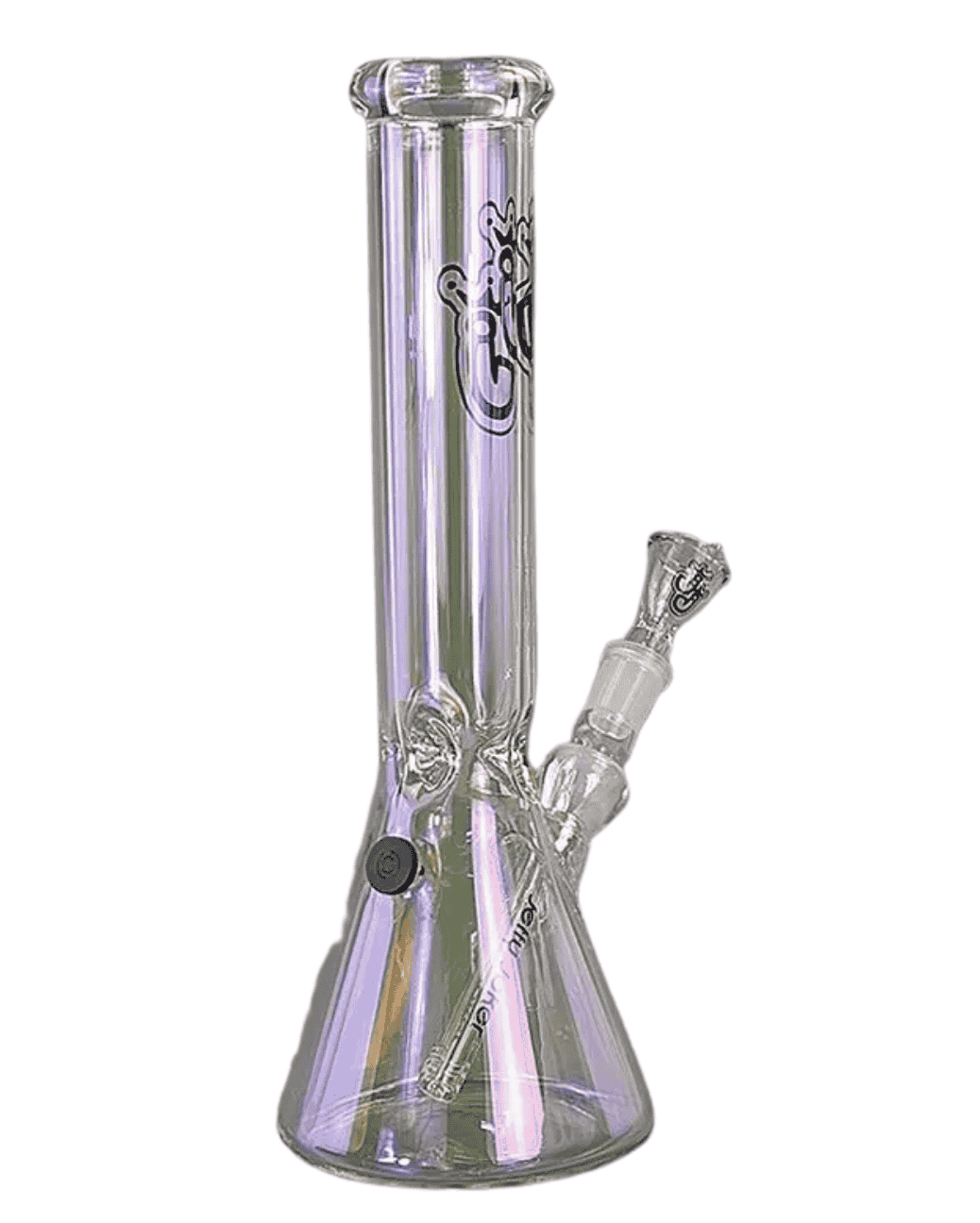 Vollansicht der 35 cm hohen Bong Starlight Rainbow aus Borosilikatglas