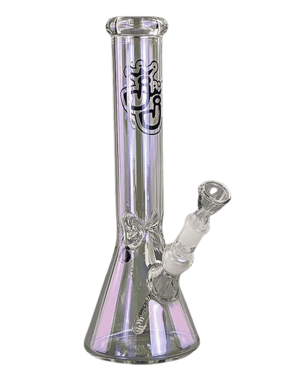 Nahaufnahme der Bong Starlight Rainbow mit regenbogenfarbener Bedampfung