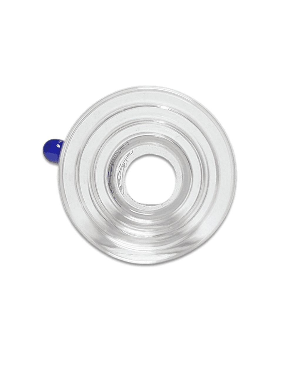 Seitliche Detailaufnahme des großen Turbodurchlasses des Bong Stufenkopfs 18,8 mm