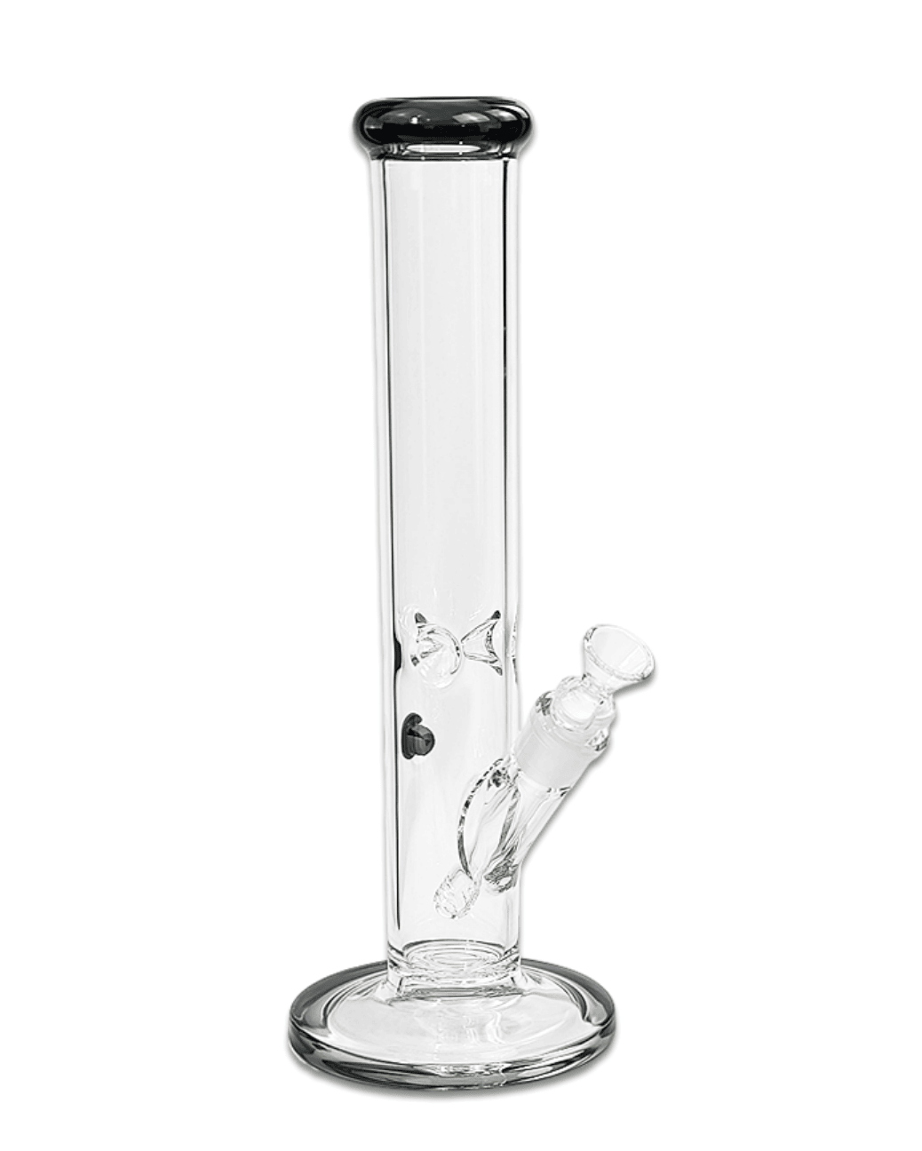 Gesamtansicht der Bong W10 mit einer Höhe von 35 cm und 5 mm dickem Borosilikatglas