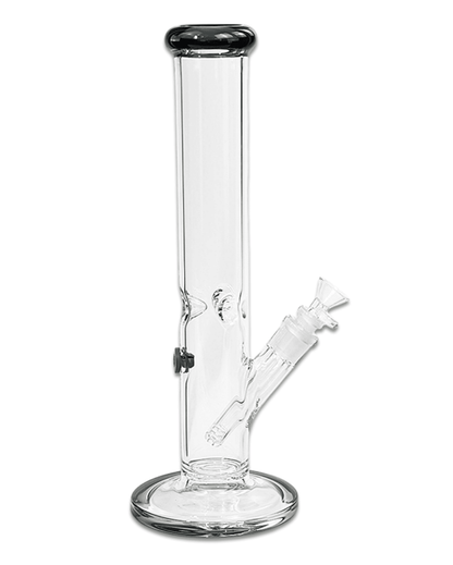 Nahaufnahme des Mundstücks der Bong W10, gefertigt aus hochwertigem Smoke-Glas