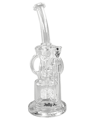 Seitenansicht der Bong Watercycler mit sichtbarem Wheelperkolator und Wasserzirkulation