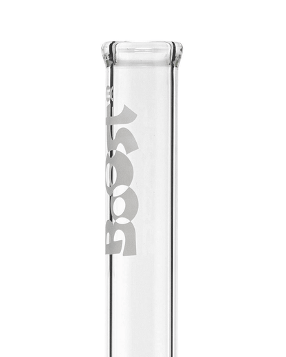 Detailansicht der Eiswürfelkerben in der Boost Bouncer Glasbong zur Kühlung des Rauchs.