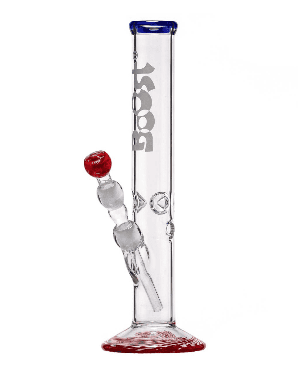 Gesamtansicht der Boost Cane Glasbong mit 38 cm Höhe und 50 mm Durchmesser