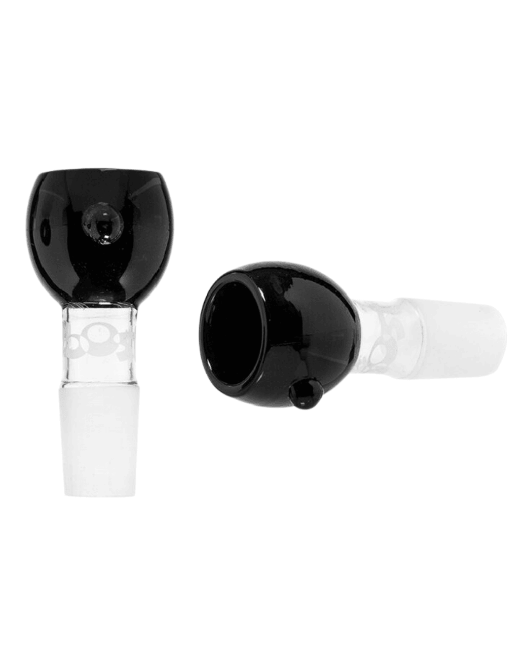 Seitenansicht der Boost Fumed Glass Bowl in Schwarz mit einem Durchmesser von 18.8mm