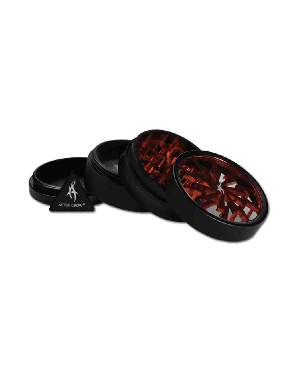 CNC-gefräster Thorinder Grinder mit Pollenfach, schwarz-orange Design