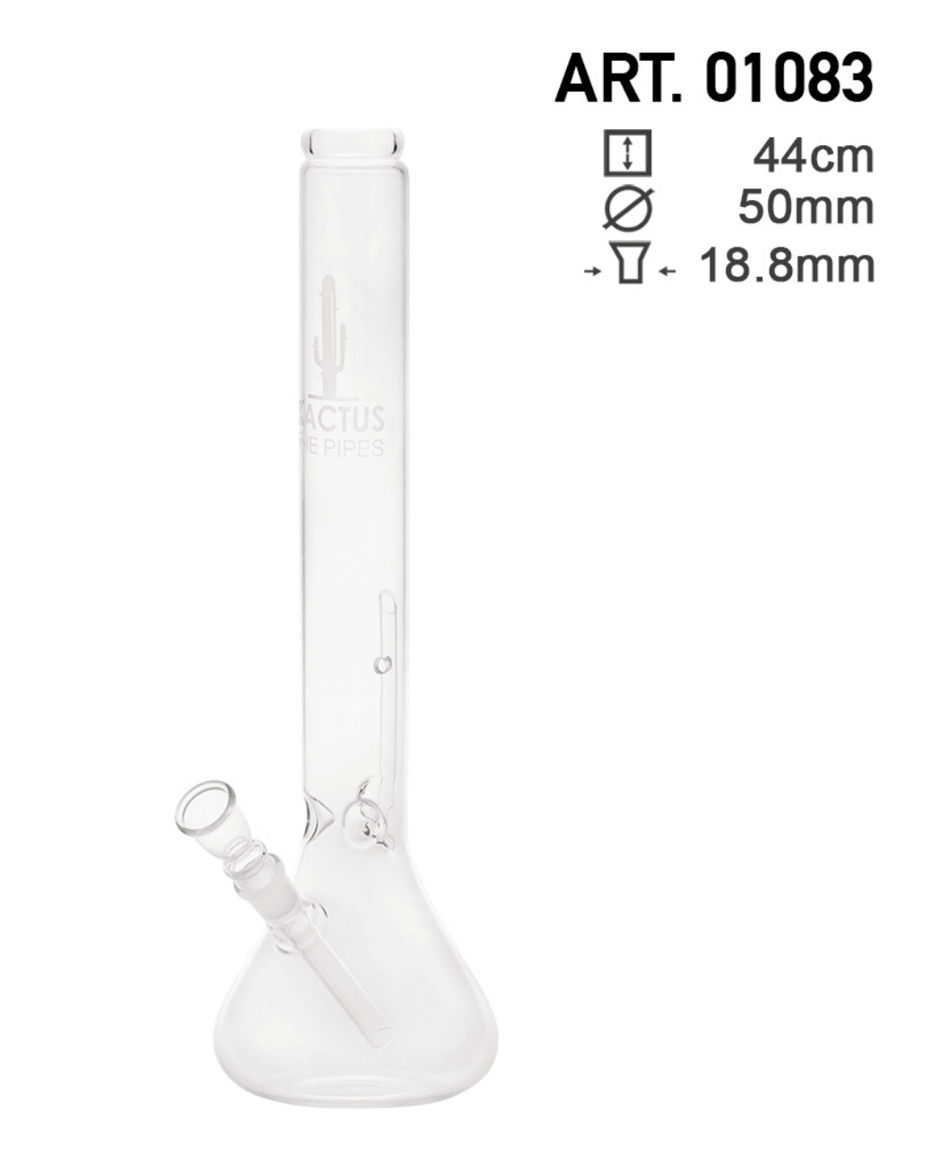 Detailansicht des abnehmbaren Chillums der Cactus Glasbong für einen alternativen Zug.