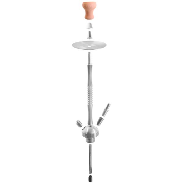 Einzelteile einer Shisha mit tauchrohr Asche Teller Shisha Kopf und Schlauchanschluss
