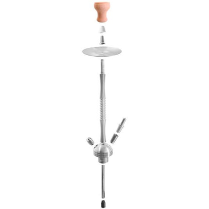 Einzelteile einer Shisha mit tauchrohr Asche Teller Shisha Kopf und Schlauchanschluss