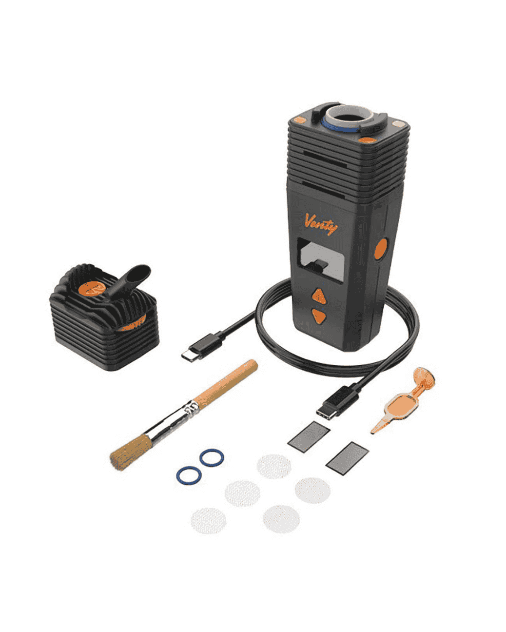 Detailansicht des VENTY Vaporizers – mit verstellbarem Luftstrom, Temperaturregelung und innovativer Kühlung für sanften Dampf.