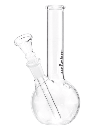 Frontansicht der Micro Bouncer Glass Bong mit 16 cm Höhe und 24 mm Durchmesser.