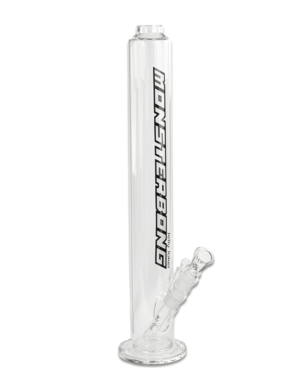 Frontansicht der Monster-Bong 2.0 aus Borosilikatglas mit 65 cm Höhe und 9 cm Durchmesser