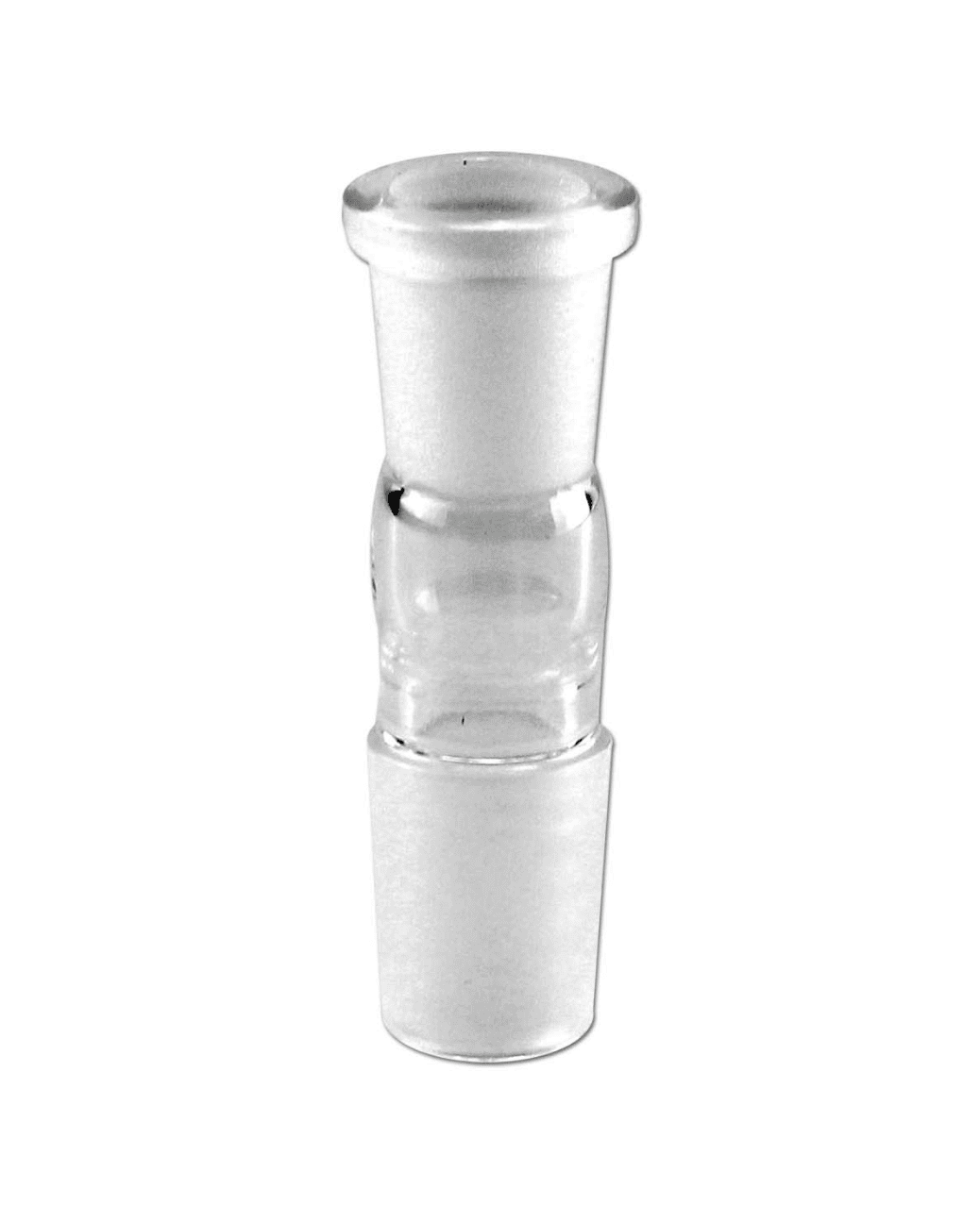Gerade Kupplung aus Borosilikatglas – Flexibel und stabil für deine Glasbong mit einer 18.8er Schliff zum verbinden von Bong und Head.