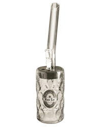 Seitenansicht der Glasbong Oktoberfest von Black Leaf, klar mit 370mm Höhe