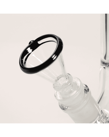 Black Leaf Glasbong mit doppeltem Schliff und 4-Arm Perkolator schwarz
