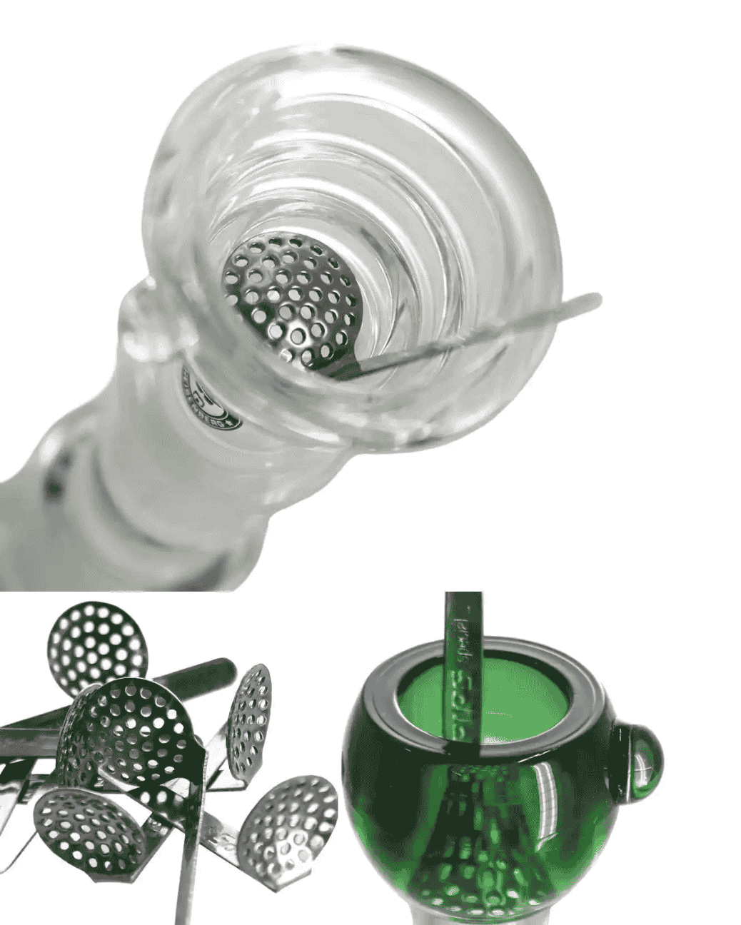 Nahaufnahme eines Hängesiebs aus Edelstahl von HEISENBERG, 15mm