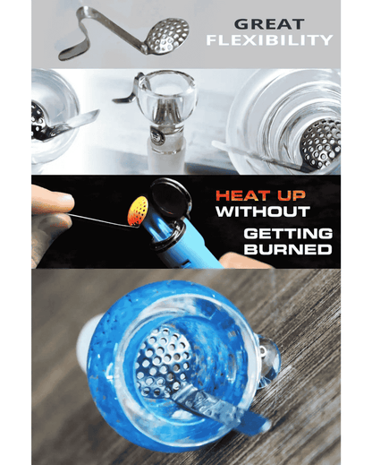 Fokus auf die 15mm Größe der Hängesiebe von HEISENBERG