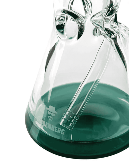 Detailansicht des seegrünen Bodens der Hank Glasbong HNBG