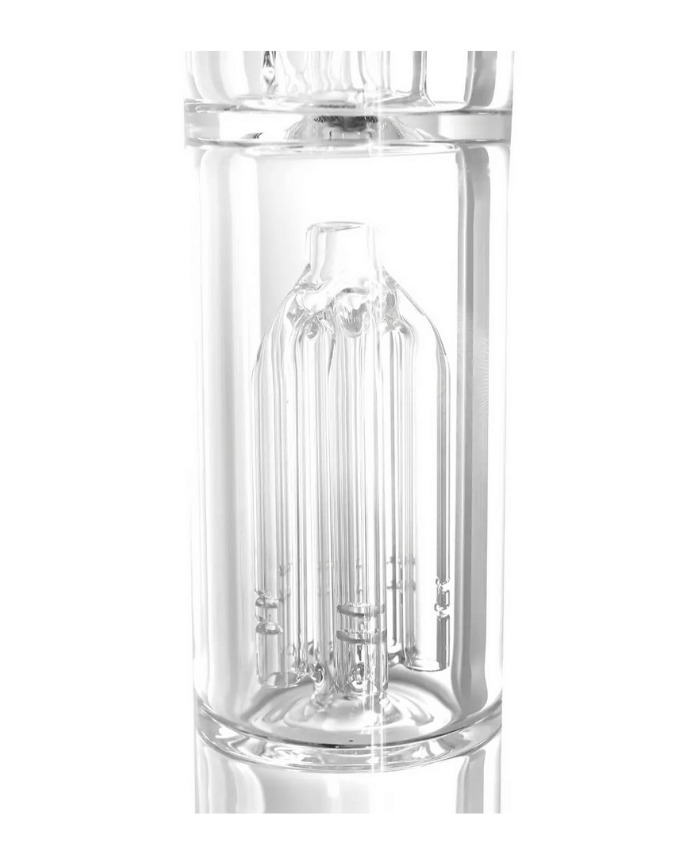 Schöne Beaker Bubble Color Arm Perc Glasbong mit Kickloch, Chillum und Head/Kopf von Heisenberg zum Rauchen von Kräutern.