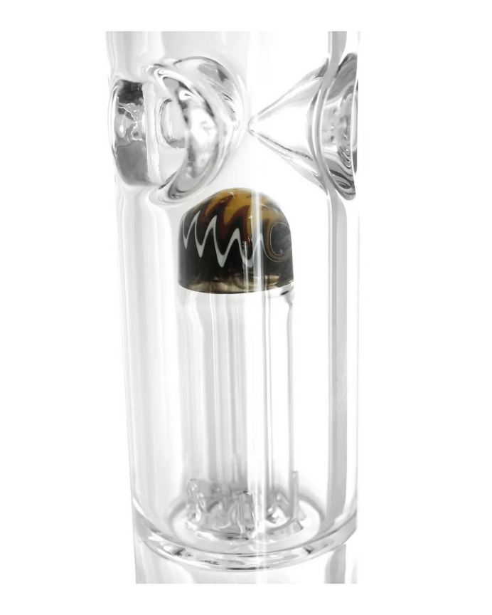 Schöne Beaker Bubble Color Arm Perc Glasbong mit Kickloch, Chillum und Head/Kopf von Heisenberg zum Rauchen von Kräutern.