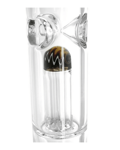 Schöne Beaker Bubble Color Arm Perc Glasbong mit Kickloch, Chillum und Head/Kopf von Heisenberg zum Rauchen von Kräutern.