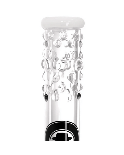 Schöne Beaker Bubble Color Arm Perc Glasbong mit Kickloch, Chillum und Head/Kopf von Heisenberg zum Rauchen von Kräutern.