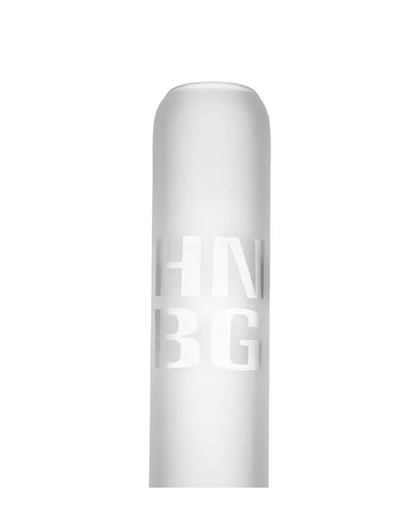 Schöne Big Fat Joe Sandblasted Glasbong mit Kickloch und passendem Head/Kopf von Heisenberg zum Rauchen von Kräutern.