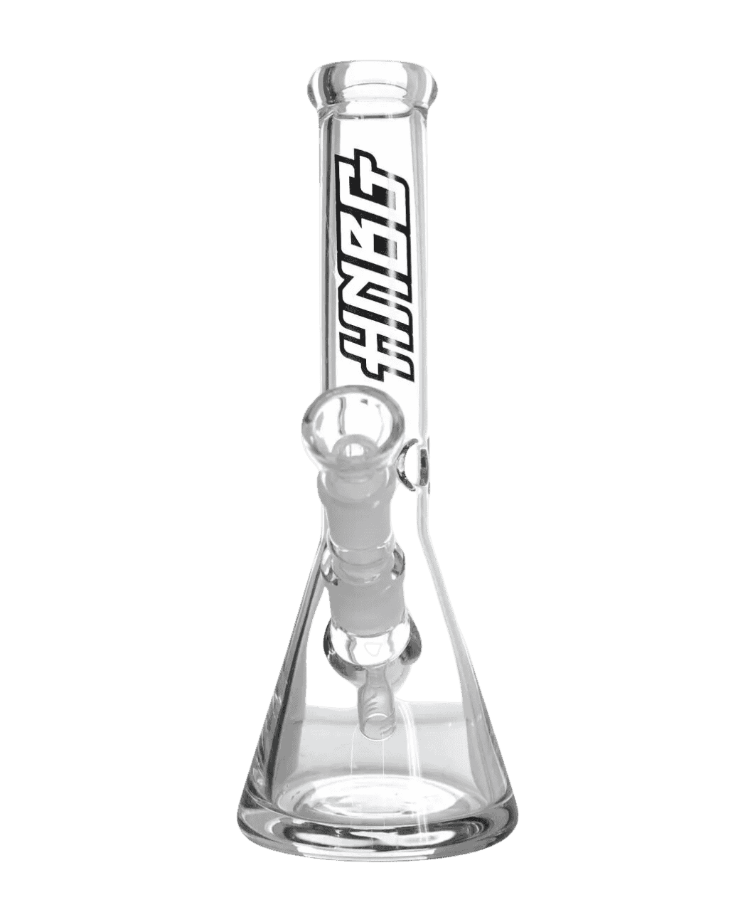 Schöne Black Believer Glasbong mit Eiskerben, passendem Chillum und Head/Kopf von Heisenberg zum Rauchen von Kräutern.
