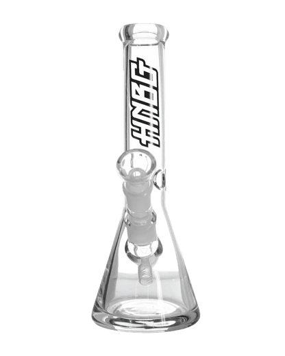 Schöne Black Believer Glasbong mit Eiskerben, passendem Chillum und Head/Kopf von Heisenberg zum Rauchen von Kräutern.