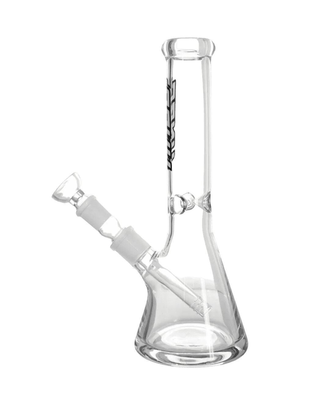 Schöne Black Believer Glasbong mit Eiskerben, passendem Chillum und Head/Kopf von Heisenberg zum Rauchen von Kräutern.