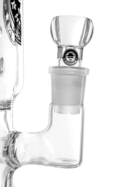 Schöne Forge Two  Glasbong mit Perkolator und passendem Head/Kopf von Heisenberg zum Rauchen von Kräutern. 