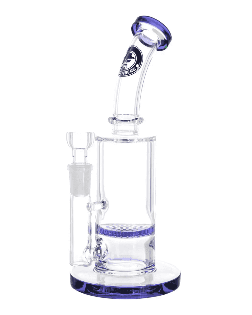 Schöne Honey_Dude_Blue_Glasbong mit passendem Head/Kopf von Heisenberg zum Rauchen von Kräutern.