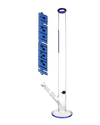 Schöne Long Slim Jim 3.0  Glasbong mit Eiskerben, passendem Chillum und Head/Kopf von Heisenberg zum Rauchen von Kräutern.
