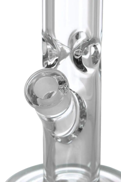 Schöne Mega-Impact Glasbong mit Eiskerben, passendem Chillum/Kupplung und Head von Heisenberg zum Rauchen von Kräutern.
