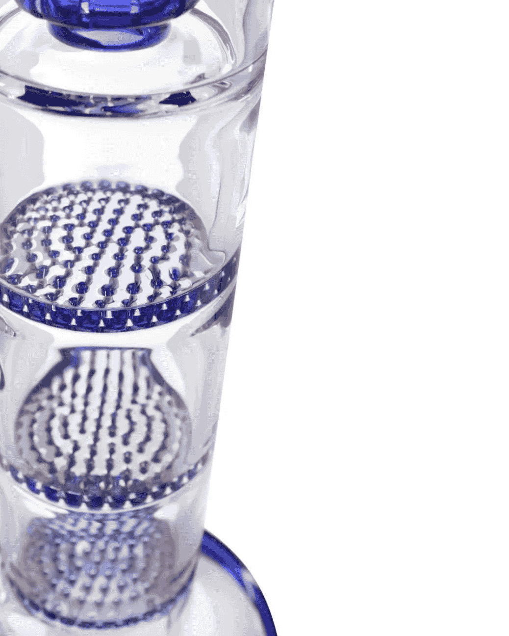 Blauer HEISENBERG Schriftzug auf der Glasbong Heisenberg Ocean.