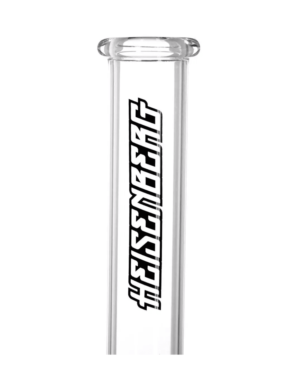 Schöne Heisenberg Payday Black Glasbong mit Kickloch, passendem Chillum und Head/Kopf zum Rauchen von Kräutern.