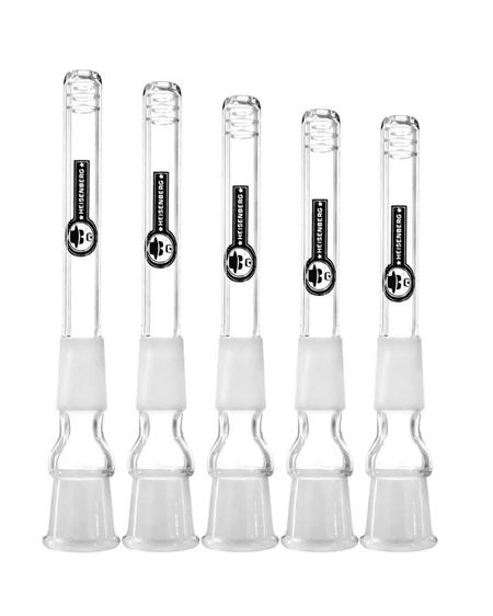 Seitenansicht des Heisenberg Schlitzloch Diffusors mit 11 cm Länge, zeigt das markante Heisenberg-Logo und den präzisen Schlitzdiffusor.