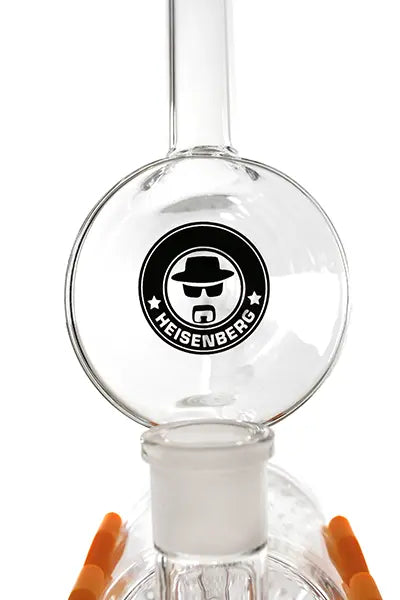 Schöne Uhrwerk 2.0 Glasbong mit passendem Head/Kopf von Heisenberg zum Rauchen von Kräutern günstig kaufen.