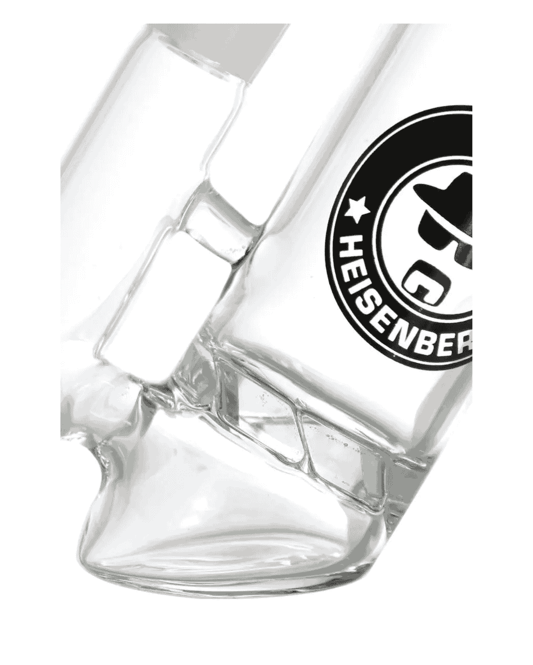Schöne Glasbong mit passendem Chillum und Head/Kopf von Heisenberg zum Rauchen von Kräutern.