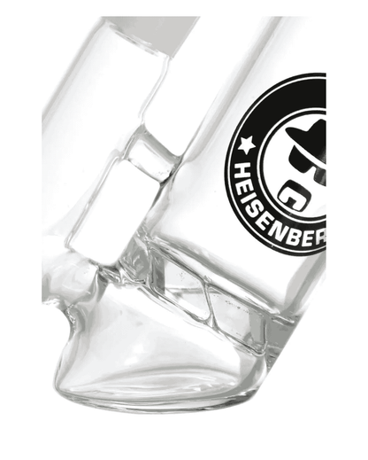 Schöne Glasbong mit passendem Chillum und Head/Kopf von Heisenberg zum Rauchen von Kräutern.